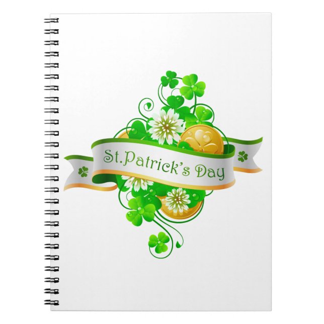 Caderno Espiral Notebook no dia 20 de Patrick (Frente)