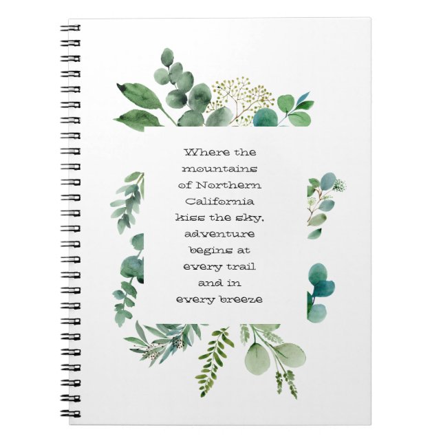 Caderno Espiral Notebook Norte California Adventure (Frente)