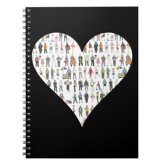 Caderno Espiral Notebook NYC de coração negro (Frente)