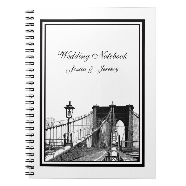 Caderno Espiral Notebook NYC Skyline Brooklyn Bridge #2 Planner (Frente)