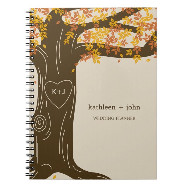 Caderno Espiral Notebook Oak Tree Wedding Planner - Laranja (Frente)
