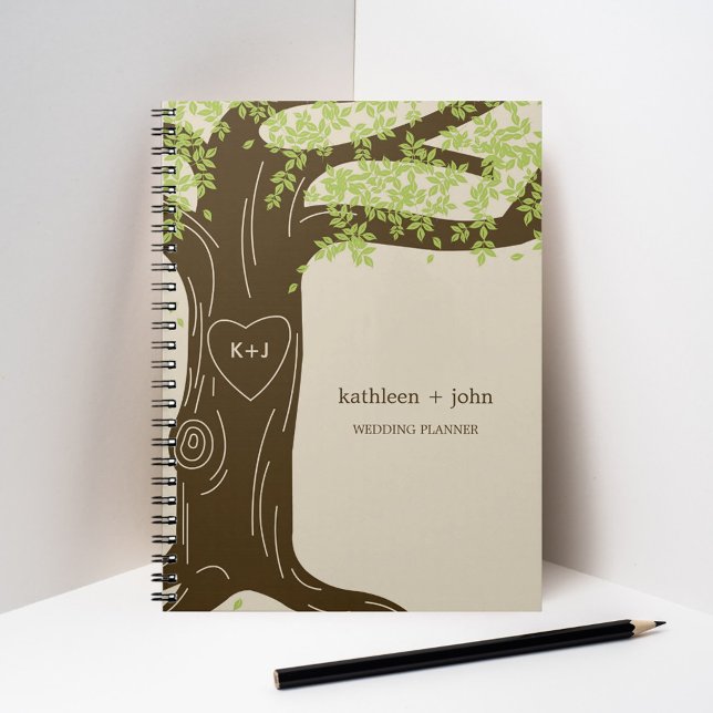 Caderno Espiral Notebook Oak Tree Weding Planner - Verde (Criador carregado)