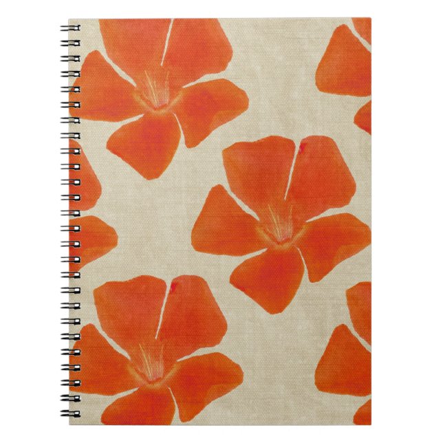 Caderno Espiral Notebook Orange Flowers (Frente)