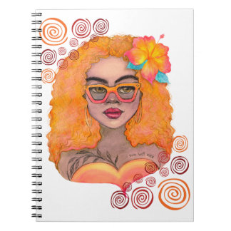 Caderno Espiral Notebook Orange Girl
