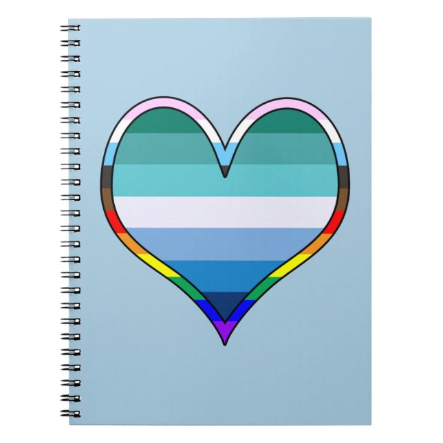 Caderno Espiral Notebook Orgulho gay Heart (Frente)