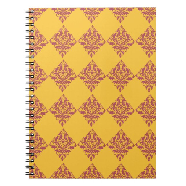 Caderno Espiral Notebook Ornamentado Vintage Damask (Frente)