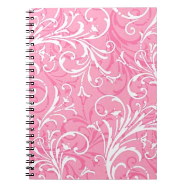 Caderno Espiral Notebook Ornamental Rosa (Frente)
