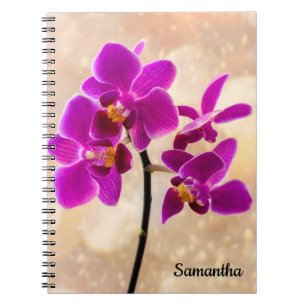 Caderno Espiral Notebook Orquídeo Roxo Espiral