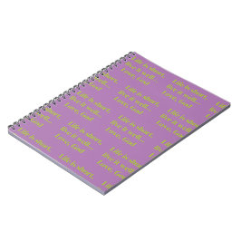 Caderno Espiral Notebook ou Diário de fé roxa