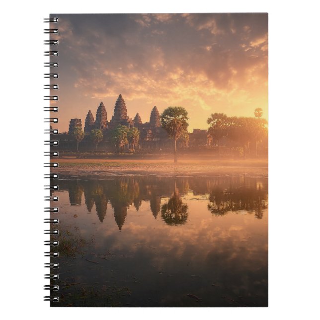 Caderno Espiral Notebook Ouro Dawn Angkor Wat (Frente)