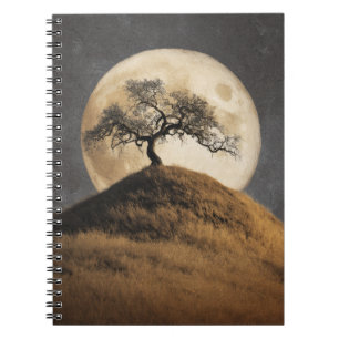 Caderno Espiral Notebook Ouro Hill Moonlit Tree