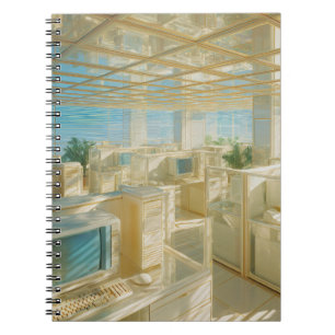 Caderno Espiral Notebook Ouro Retro Office Dream