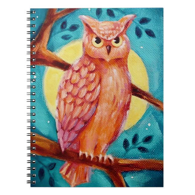 Caderno Espiral Notebook Owl & Moon Spiral (Frente)