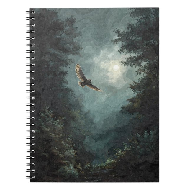 Caderno Espiral Notebook Owl Moonlit Forest (Frente)
