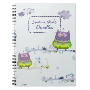 Caderno Espiral Notebook Owlish Doodles