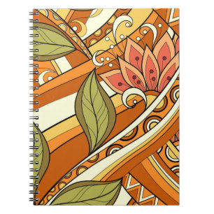 Caderno Espiral Notebook P3 Flores E Roteamento