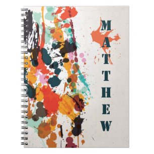 Caderno Espiral Notebook Paint Spatters