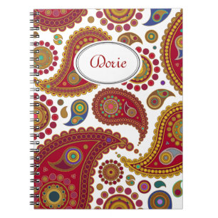 Caderno Espiral Notebook Paisley Exótico