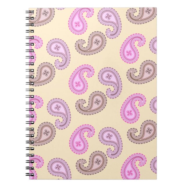 Caderno Espiral Notebook Paisley Pattern Boho (Frente)