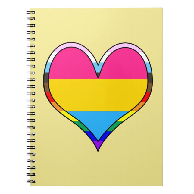 Caderno Espiral Notebook Pan Pride Heart (Frente)