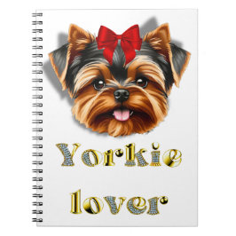 Caderno Espiral notebook para amantes Yorkie