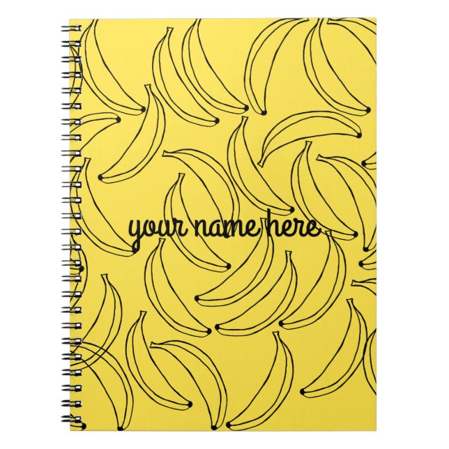 Caderno Espiral Notebook para bananas personalizado (Frente)