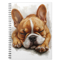 Notebook para Bulldog Francês Dormindo