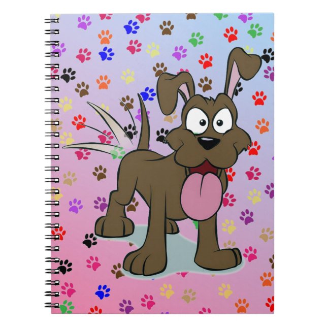 Caderno Espiral Notebook para cães felizes (Frente)