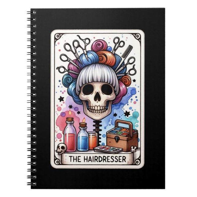 Caderno Espiral Notebook para cartão de tarô de hairdresser (Frente)