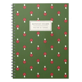 Caderno Espiral Notebook para Cogumelos Pequenos (Verde)