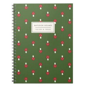 Caderno Espiral Notebook para Cogumelos Pequenos (Verde)