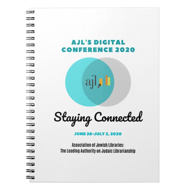 Caderno Espiral Notebook para conferência digital AJL 2020 (Frente)