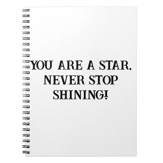 Caderno Espiral Notebook Para Crianças Motivacionais Brilhante (Frente)