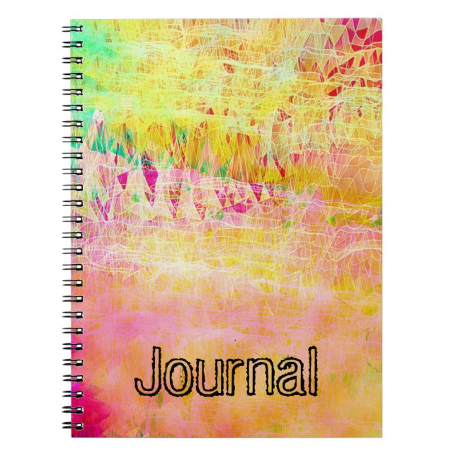 Caderno Espiral Notebook para Diário de pintura abstrato Light (Frente)