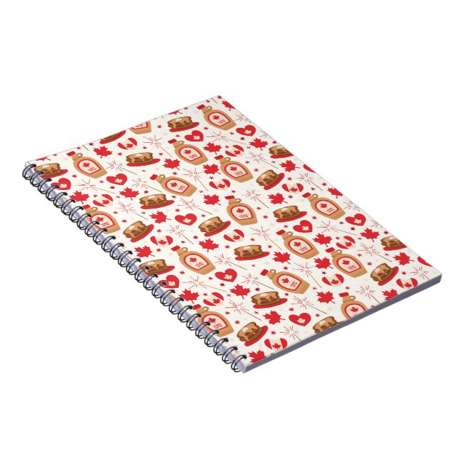 Caderno Espiral Notebook para festas no dia do Canadá (Lado Direito)