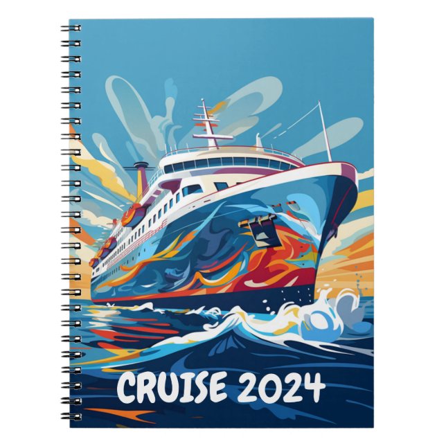 Caderno Espiral Notebook para navio de cruzeiro personalizado (Frente)