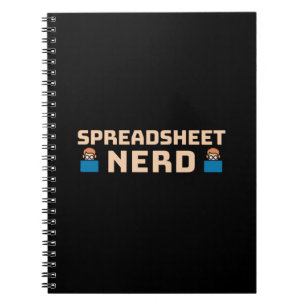 Caderno Espiral Notebook para Nerd de folha de cálculo