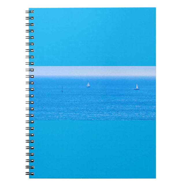 Caderno Espiral Notebook para o mar de vela (Frente)
