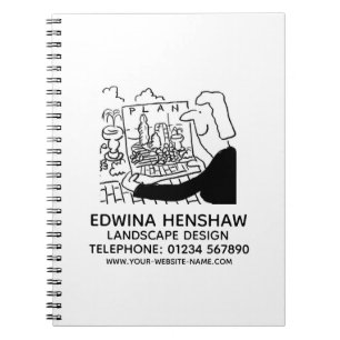 Caderno Espiral Notebook para Promocional Design de jardim e paisa