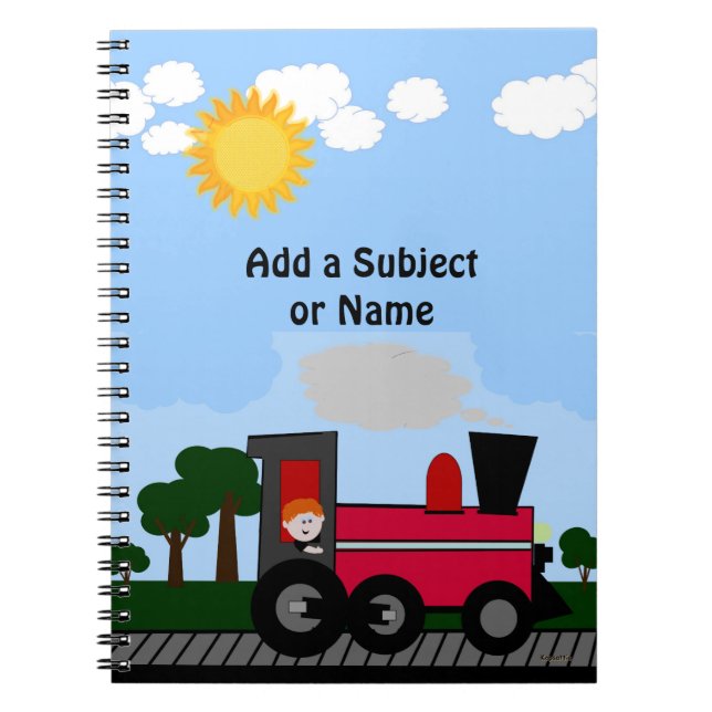 Caderno Espiral Notebook para todos os comboios a bordo (Frente)