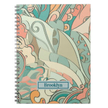 Notebook Pastel Abstrato