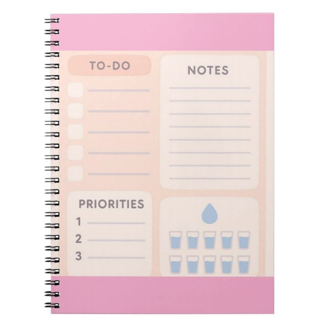 Caderno Espiral Notebook Pastel Aestic Daily Planner (Frente)