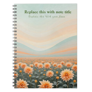Caderno Espiral Notebook Pastel Floral rico