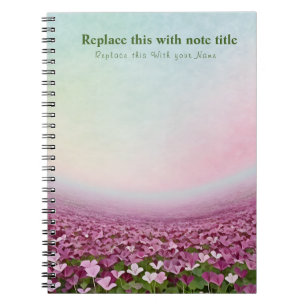 Caderno Espiral Notebook Pastel Floral rico