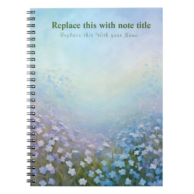 Caderno Espiral Notebook Pastel Floral rico (Frente)