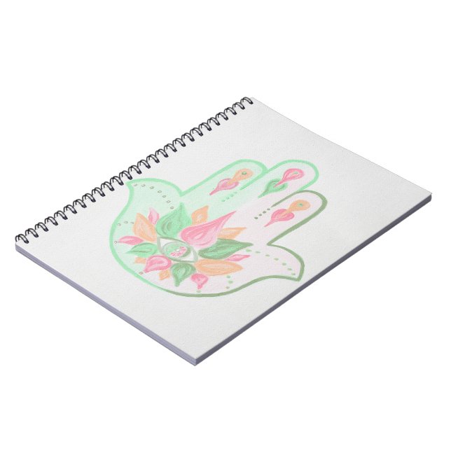 Caderno Espiral Notebook Pastel Hamsa (Left Side)