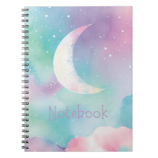 Caderno Espiral Notebook Pastel Moon