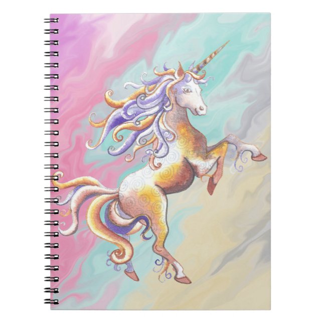 Caderno Espiral Notebook Pastel Unicorn (Frente)