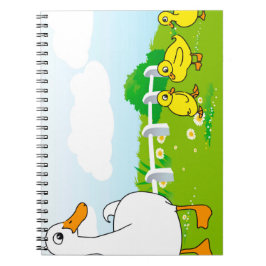 Caderno Espiral Notebook Patos de Cartoon