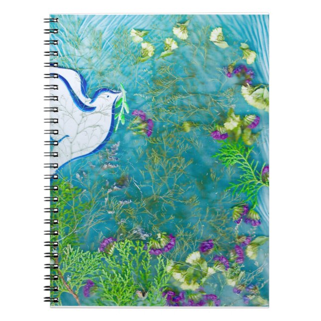 Caderno Espiral Notebook Peace and Petals (Frente)
